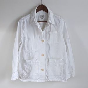White Cotton Chore Jacket